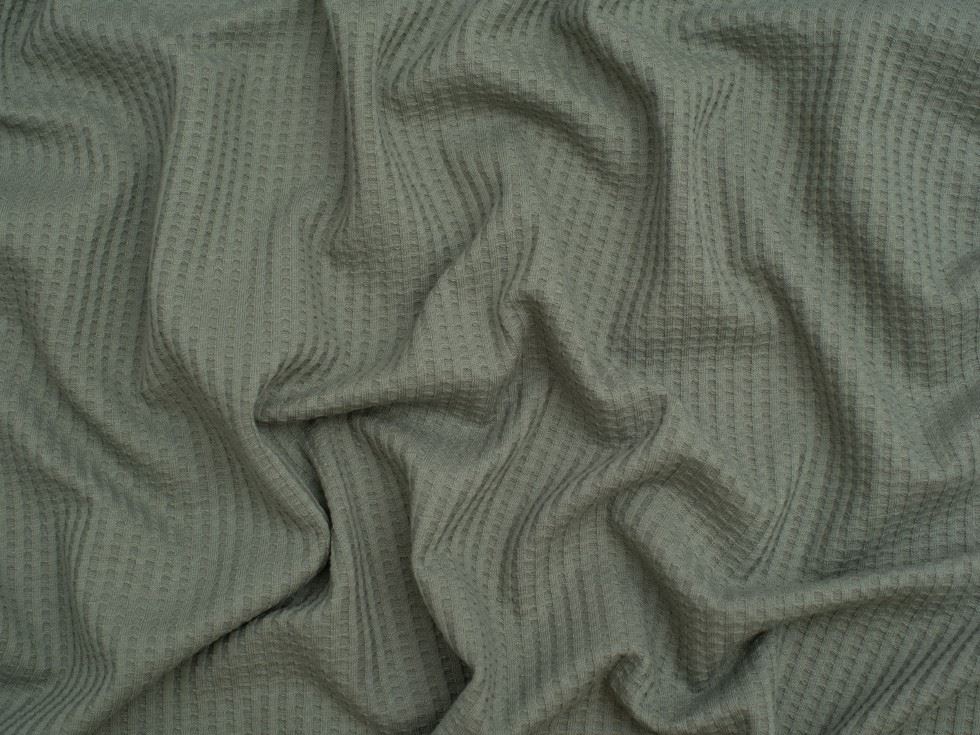 Minerva Core Range Waffle Textured Stretch Knit Fabric Mint Green
 