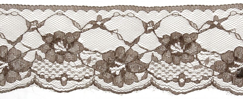 Essential Trimmings Olive Green Delicate Nylon Lace Trim