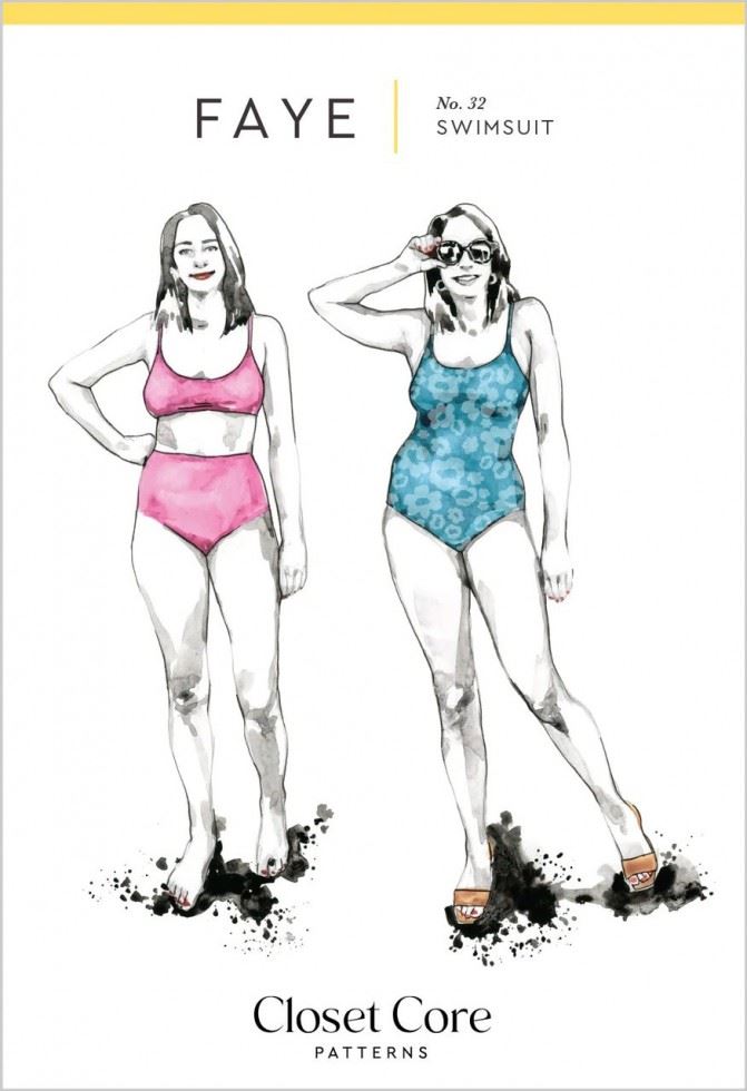 Closet Core Patterns Paper Sewing Pattern Faye Swimsuit
 