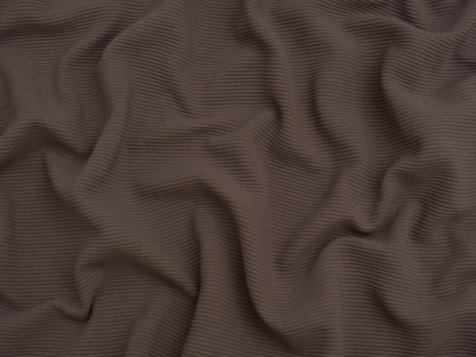 Minerva Core Range Mocha Cotton Ottoman Rib Stretch Knit Fabric