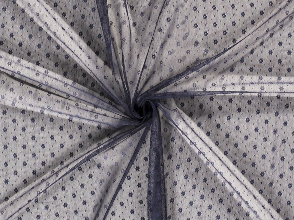 Delicate Lace Fabric Navy