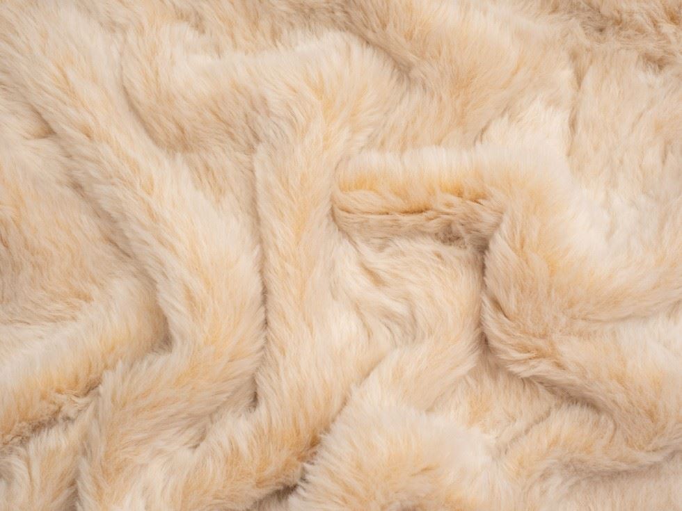 White Fox Plush Faux Fur Fabric
