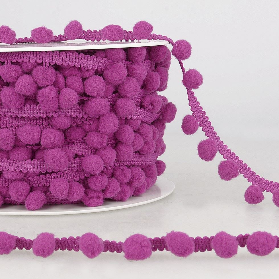 Stephanoise Pom Pom Trim Magenta