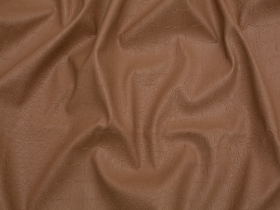 Minerva Core Range Camel Aligator Faux Leather Fabric