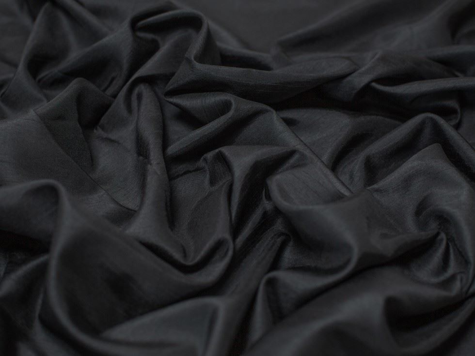 Satin Back Dupion Fabric Charcoal Grey
 