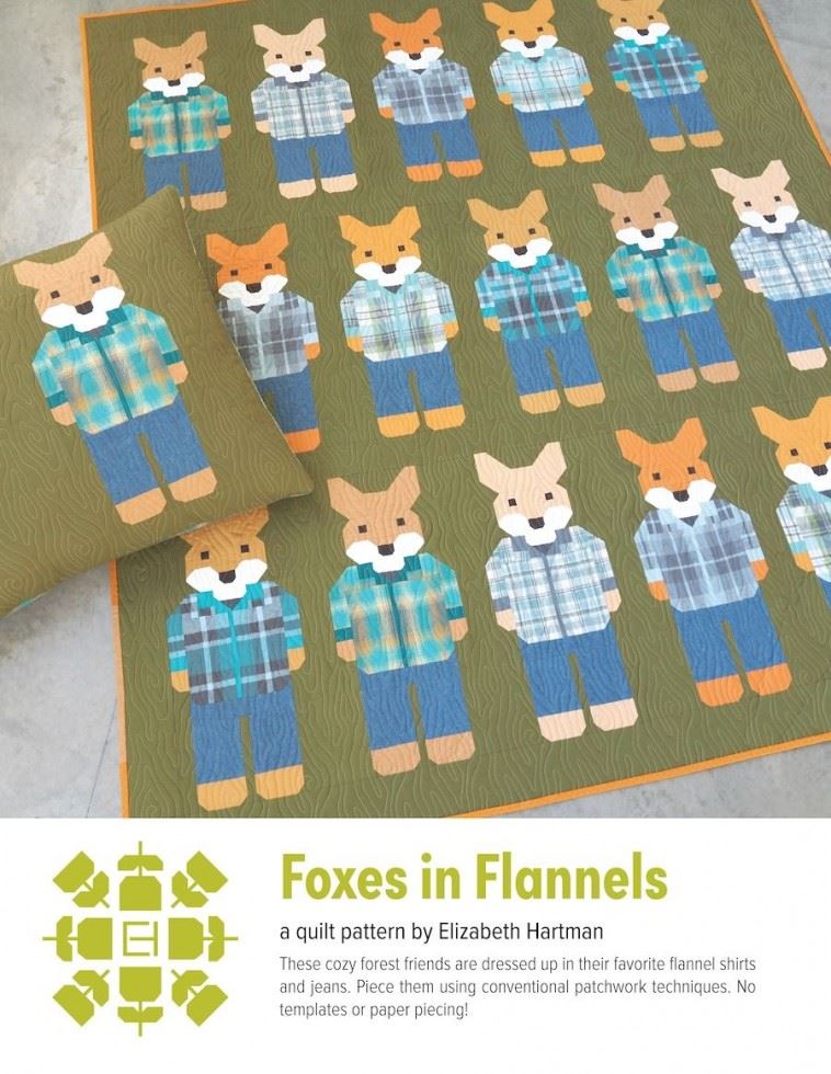 Elizabeth Hartman Quilting Pattern Foxes In Flannels Quilt
 