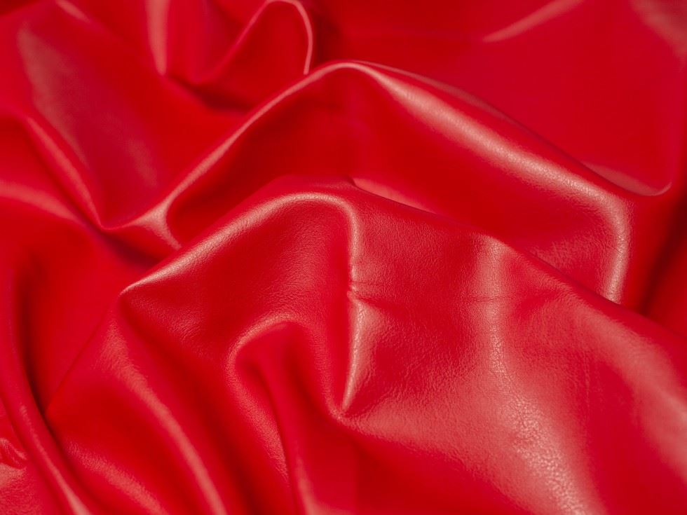 Minerva Core Range Heavy Faux Leather Fabric Bright Red
 