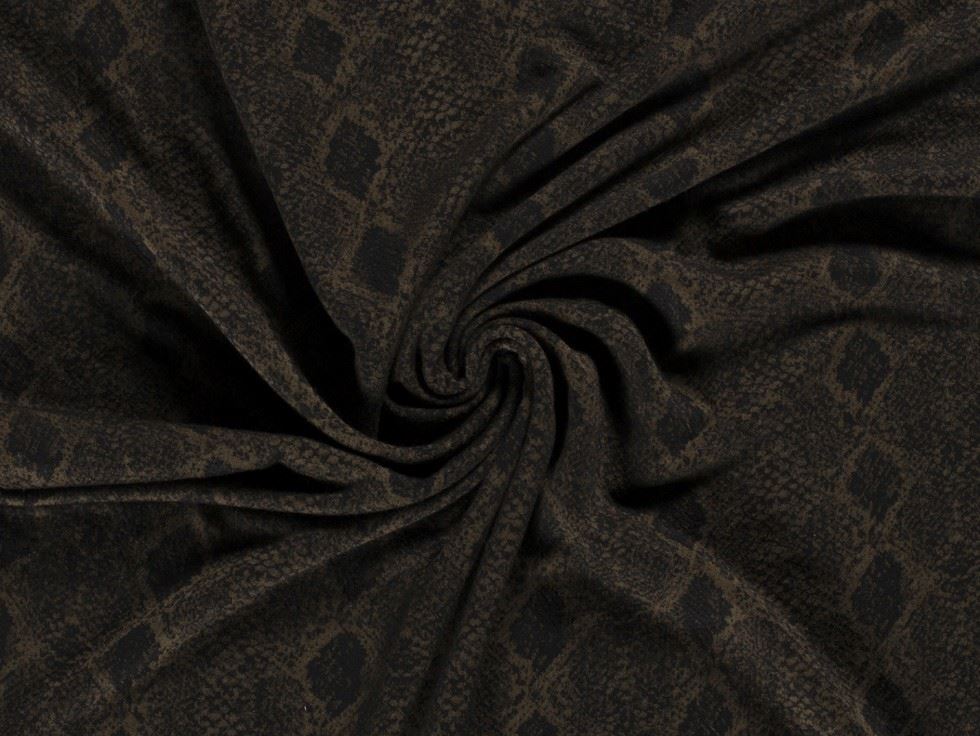 Olive Jacquard Textured Stretch Knit Fabric