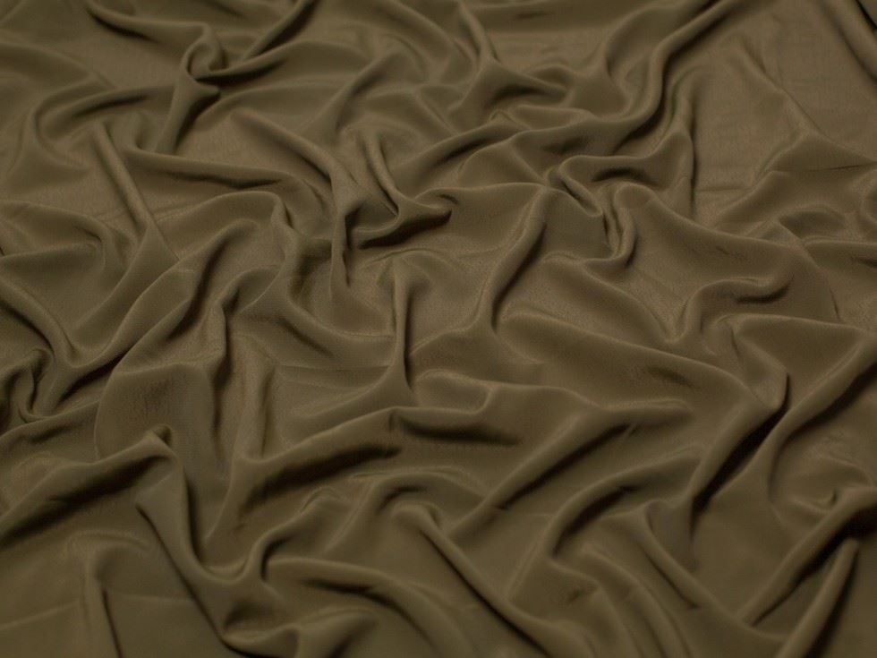 Minerva Core Range Polyester Morrocaine Crepe Fabric Khaki
 