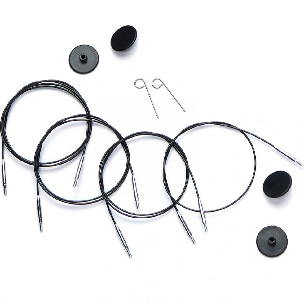 Knit Pro Black 360 Degree Swivel Interchangeable Cable