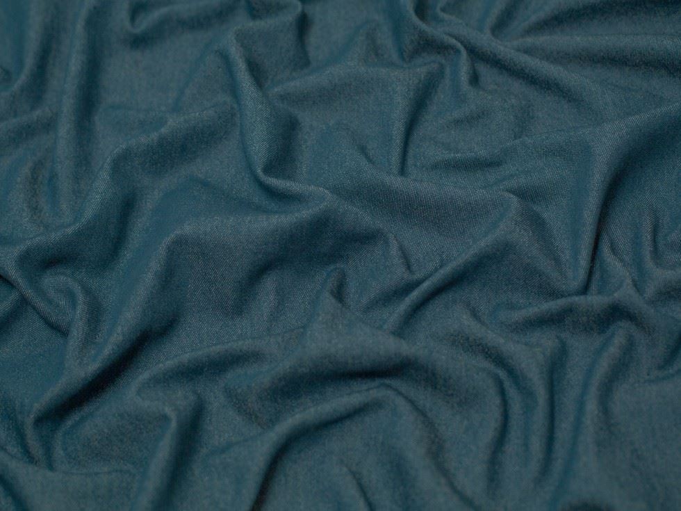 Minerva Core Range Peacock 280Gsm Stretch Washed Denim Fabric