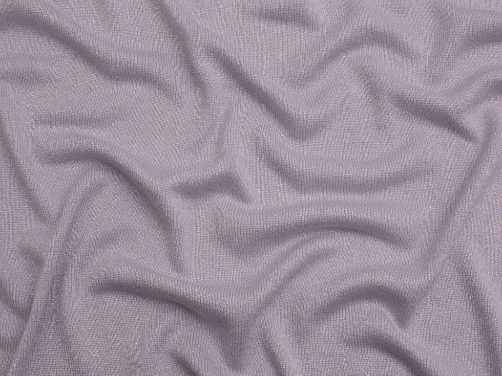 Pastel Lilac Deadstock Shine Lurex Sweater Knit Stretch Fabric