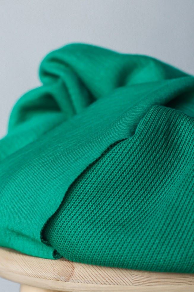 Mind The Maker Jolly Green Dante Double Face Sweater Knit Stretch Fabric