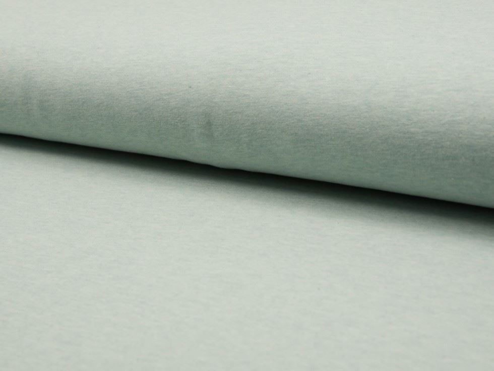 Deadstock Melange Cotton Jersey Stretch Knit Fabric Mint Green