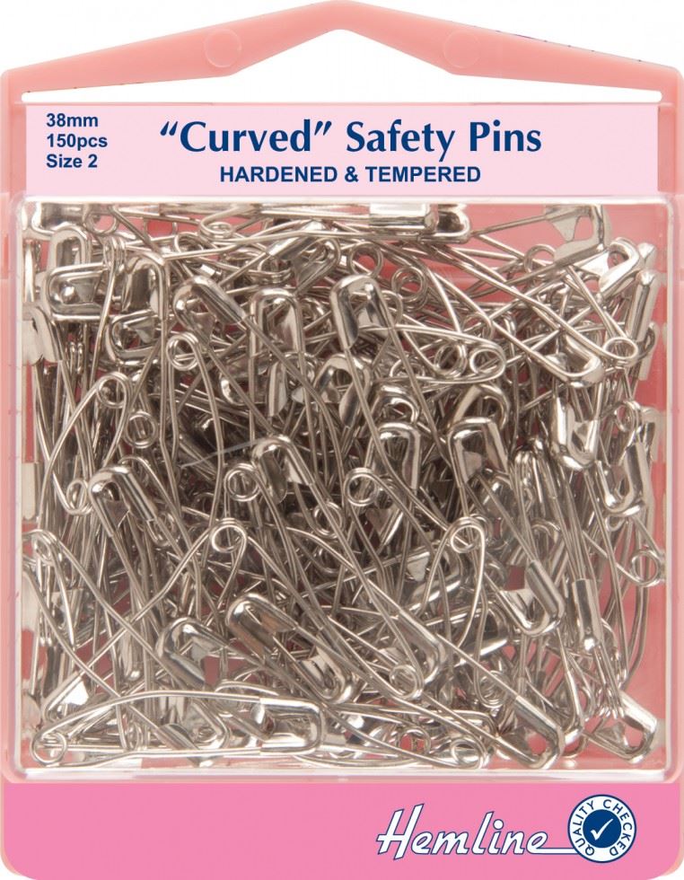 Hemline Curved Safety Pins