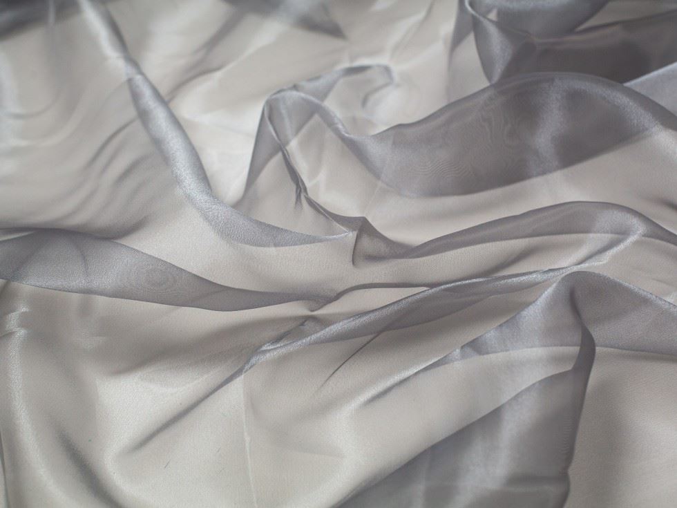 Deadstock Crystal Organdy Fabric Grey
 