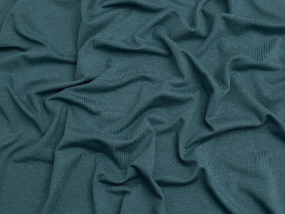 Minerva Core Range Bamboo Cotton Jersey Stretch Knit Fabric Steel Blue
 