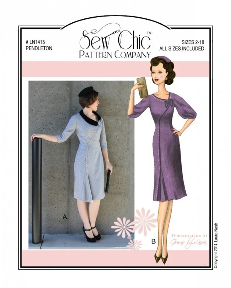 Sew Chic Paper Sewing Pattern Pendleton Dress
 