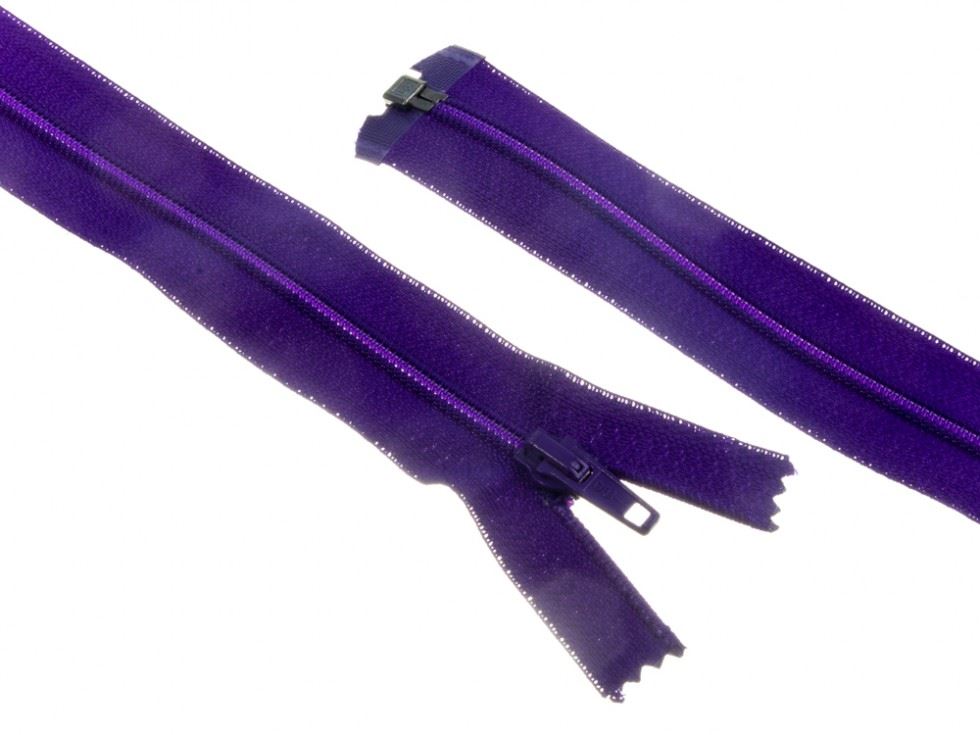 Nylon Open End Coat Zips Purple
 