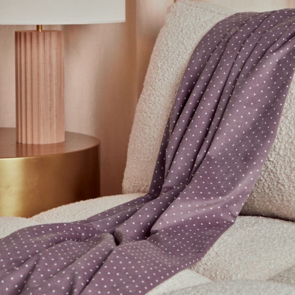 Atelier Brunette Polka Dot Fine Wale Cotton Corduroy Fabric Divine Parma
 