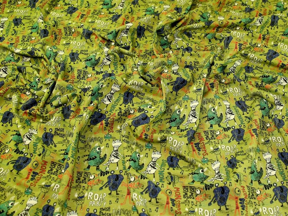 John Louden Lime Loop Back French Terry Stretch Knit Fabric