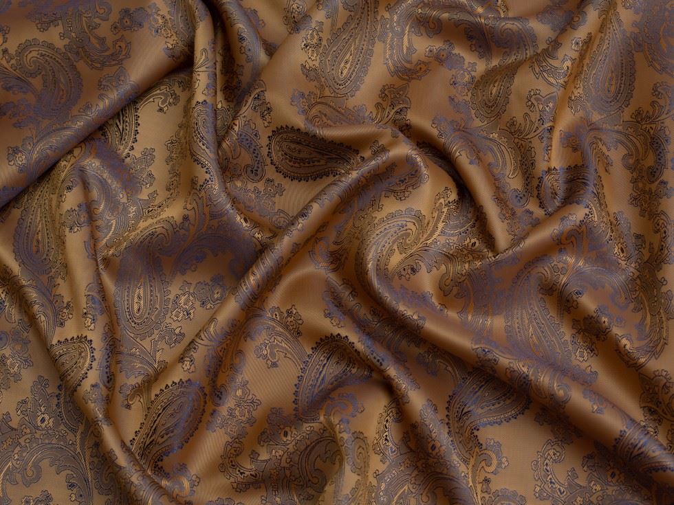 Minerva Core Range Woven Jacquard Lining Fabric Antique Gold
 
