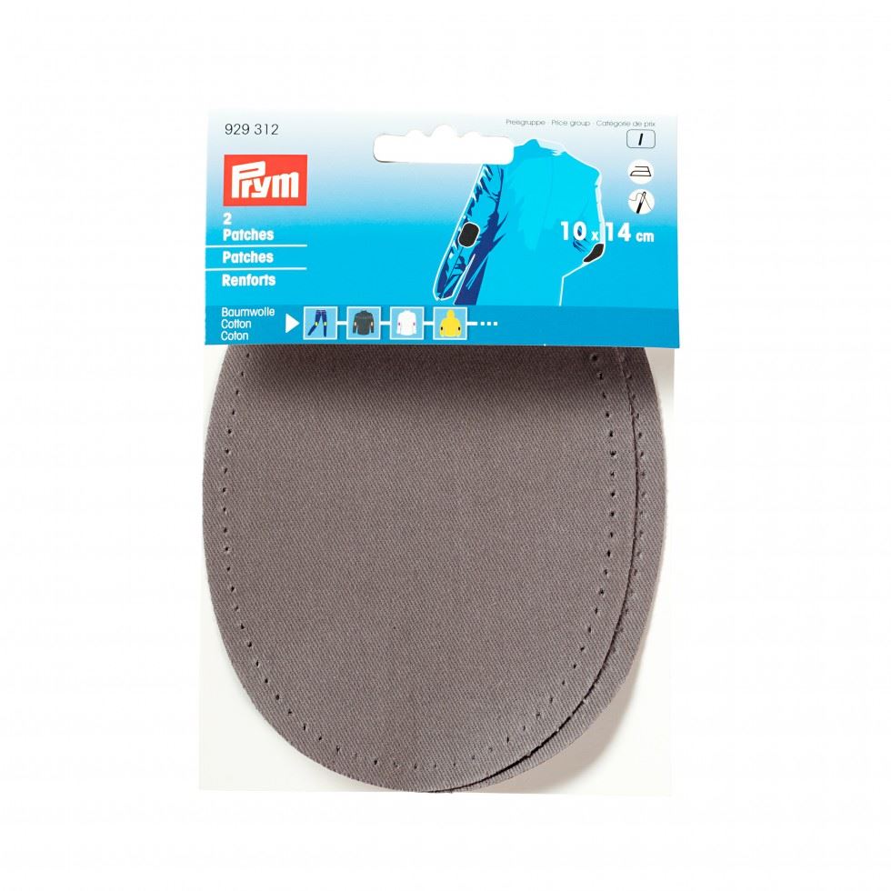 Prym Grey Cotton Elbow Patches