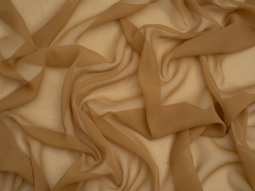 Minerva Core Range Antique Gold Light Sheer Chiffon Fabric