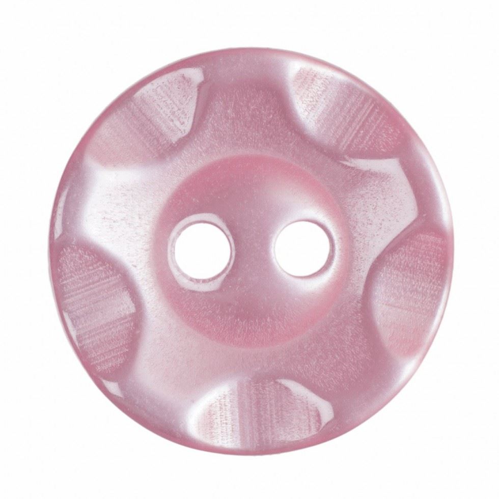 Hemline Pink Round Plastic Buttons