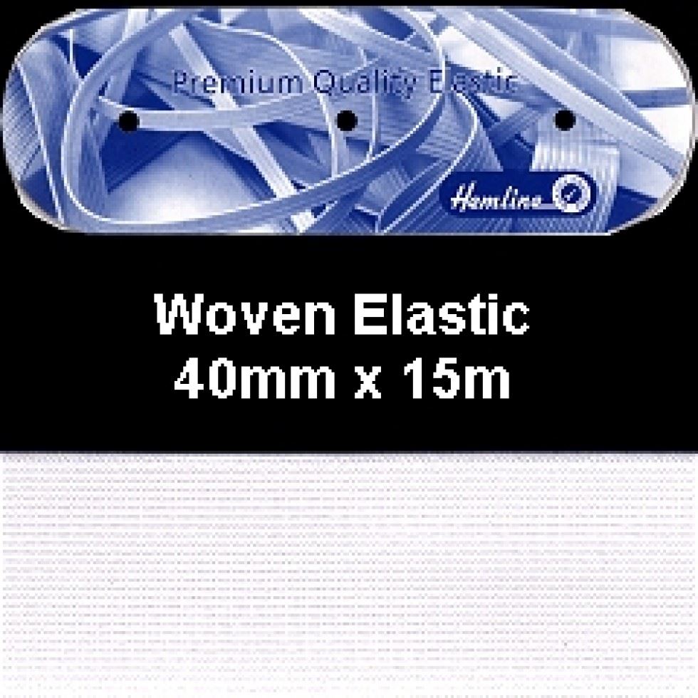 Hemline White Flat Woven Elastic