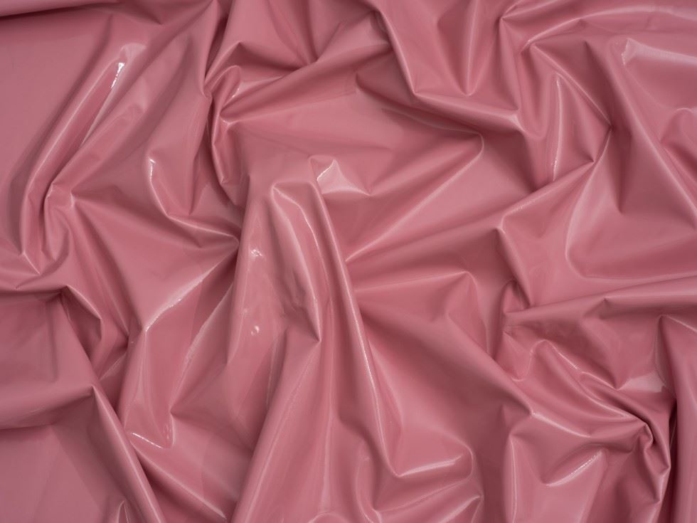 Minerva Core Range Glossy PVC Vinyl Fabric Dusty Pink
 