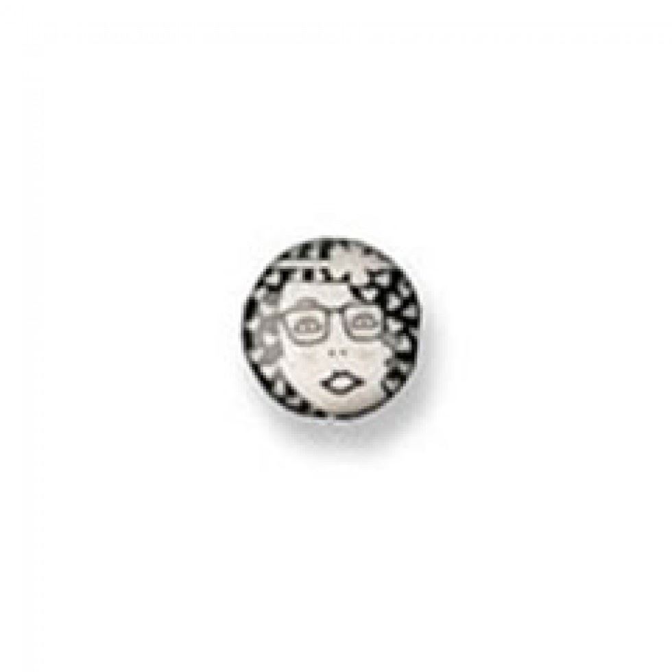 Trimits Black & White Art Deco Face Buttons