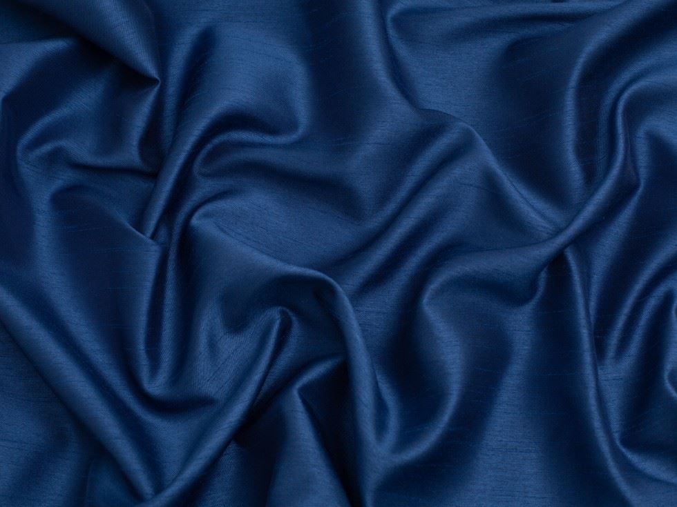 Minerva Core Range Navy Shantung Dupion Fabric