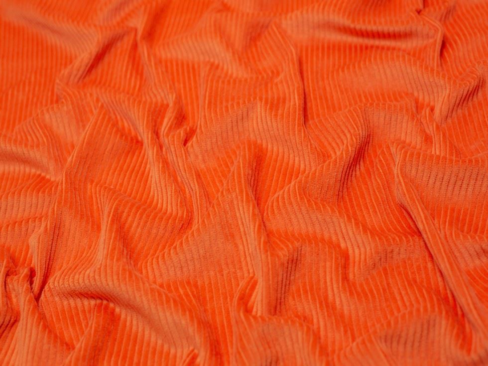 Minerva Core Range Orange 5 Wale Cotton Jumbo Cord Fabric