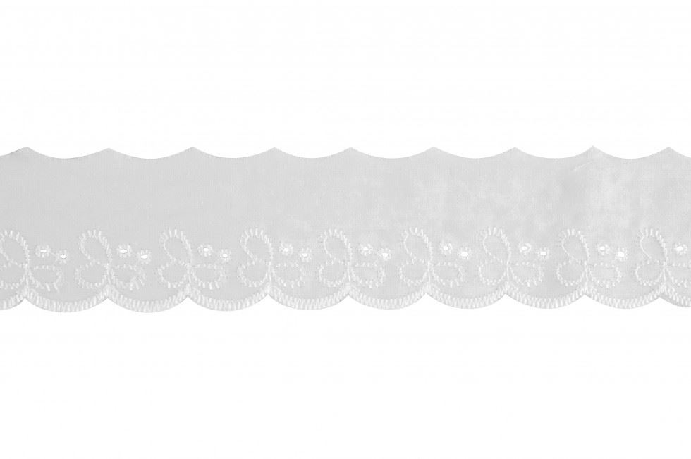 White Broderie Anglaise Lace Trim