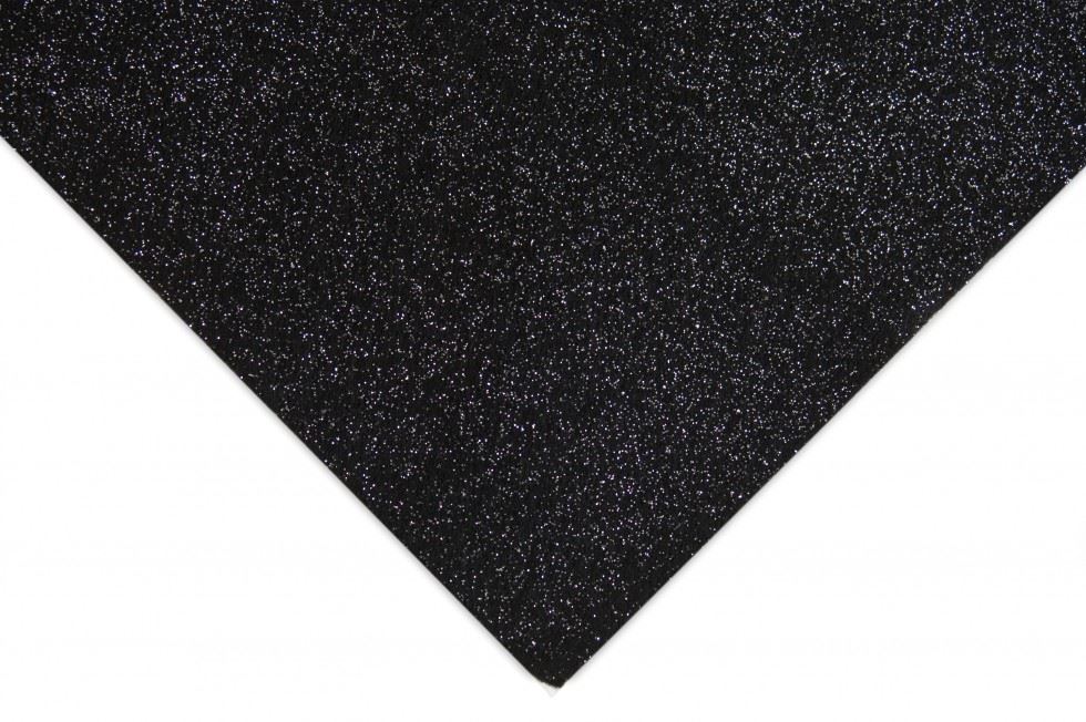 Craft Factory Glitter Felt Fabric Black
 