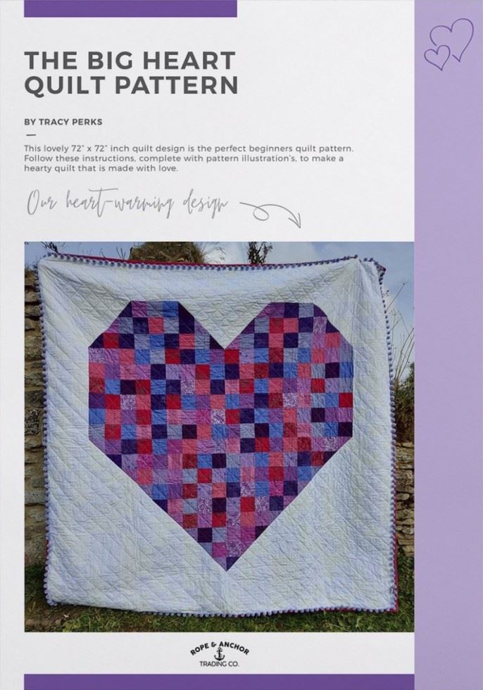 Rope and Anchor Trading Quilting Pattern Big Heart
 
