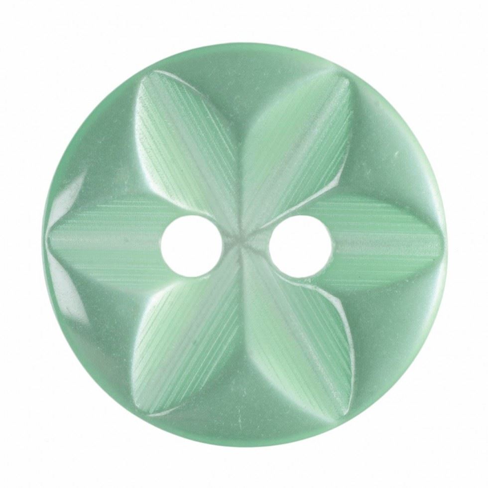 Hemline Lime Green Round Floral Buttons