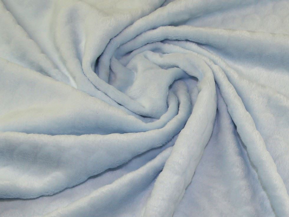 Pastel Blue Deadstock Plush Cuddle Fleece Fabric