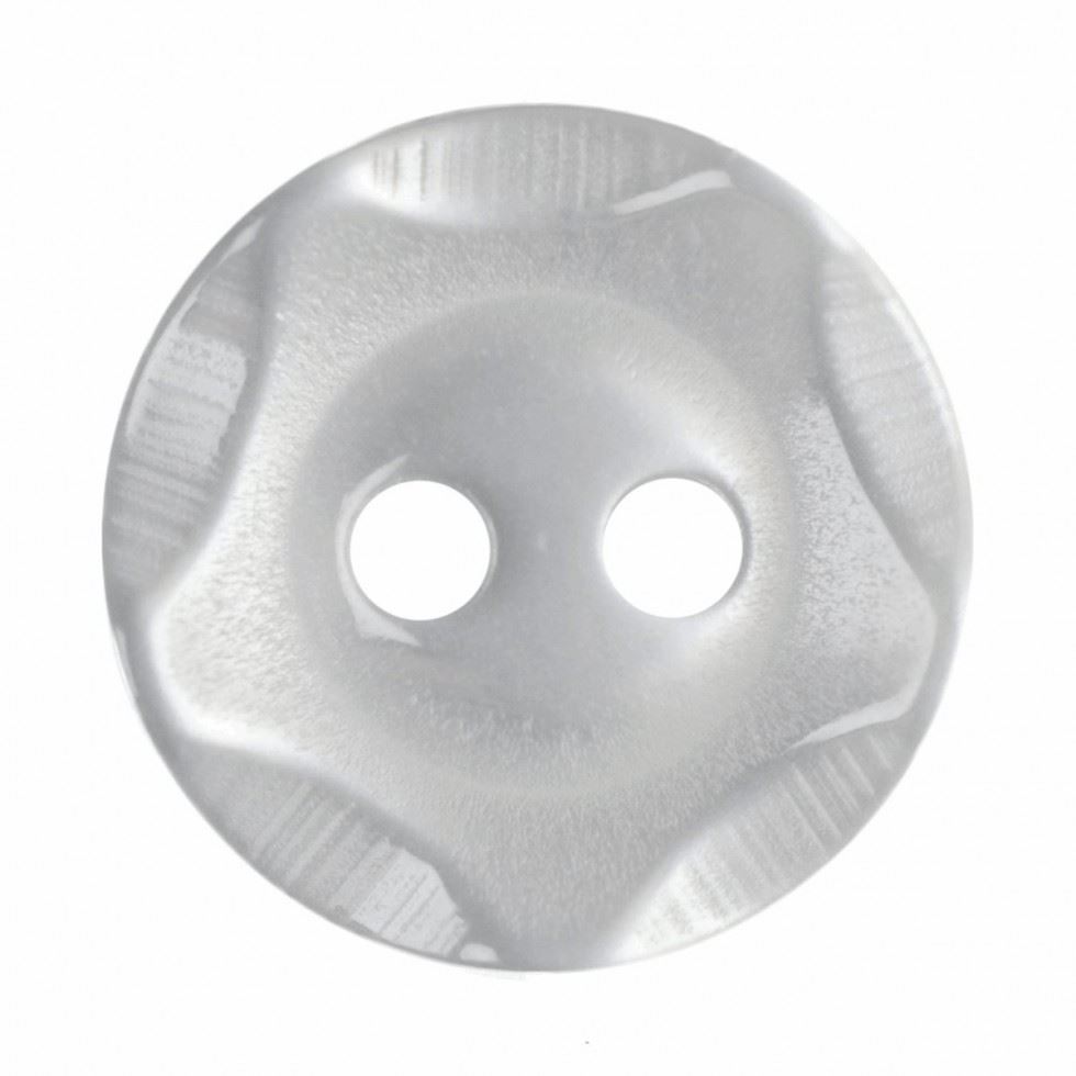 Hemline White Round Plastic Buttons