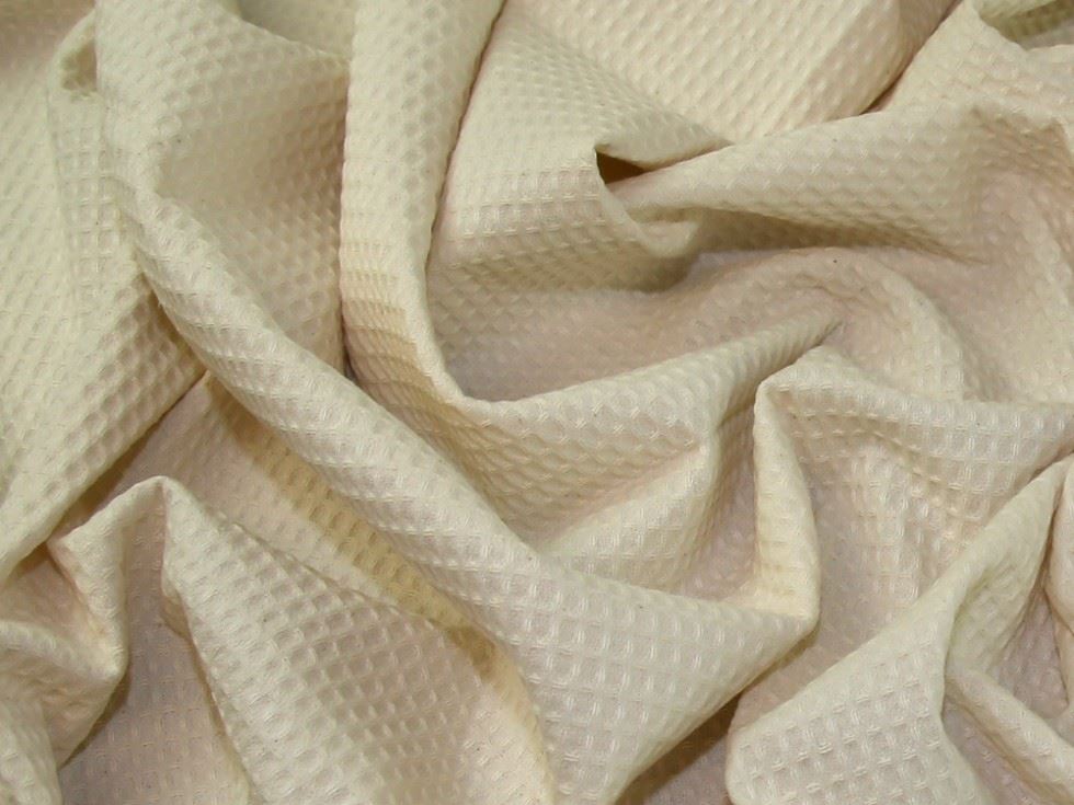 Natural Deadstock Cotton Waffle Fabric