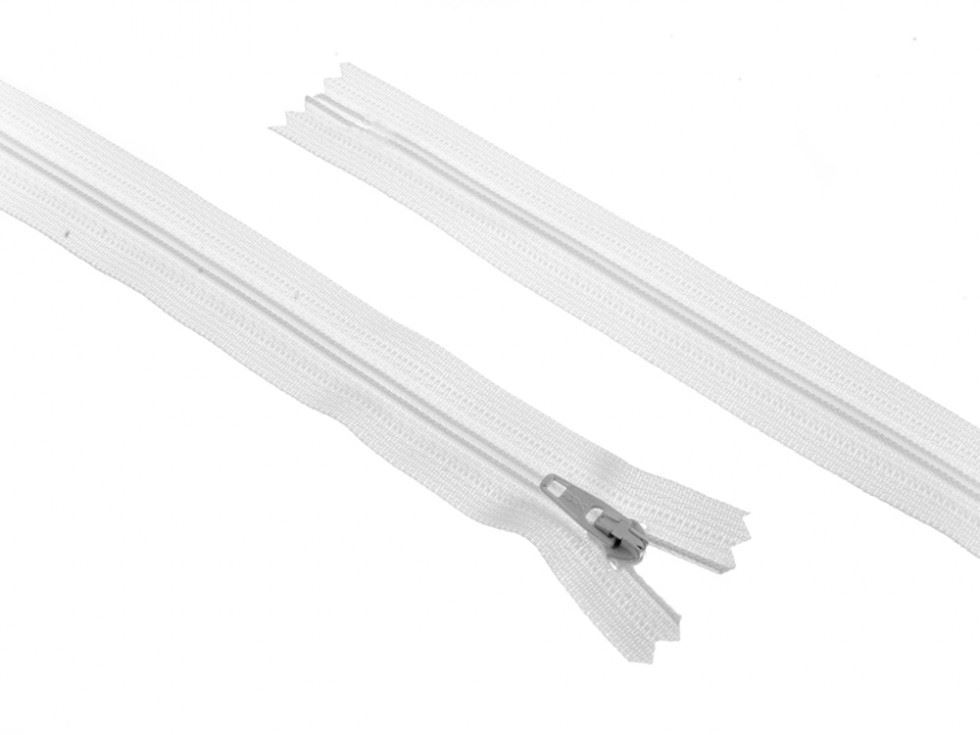 YKK Nylon Closed End Dress Zips White