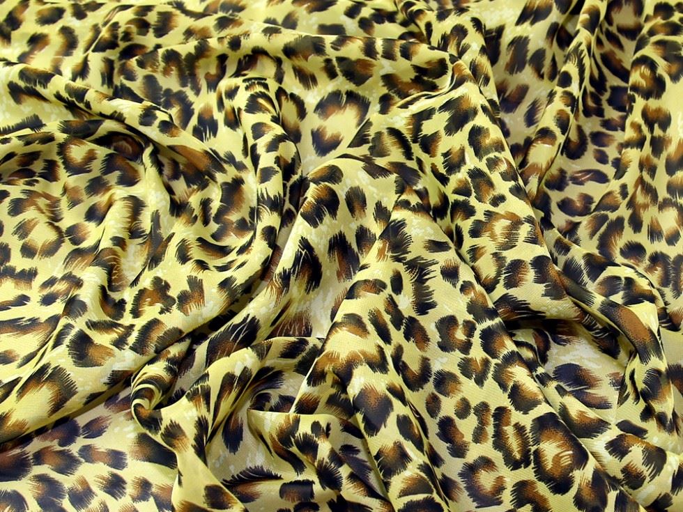 Citrus Green Deadstock Sheer Chiffon Fabric