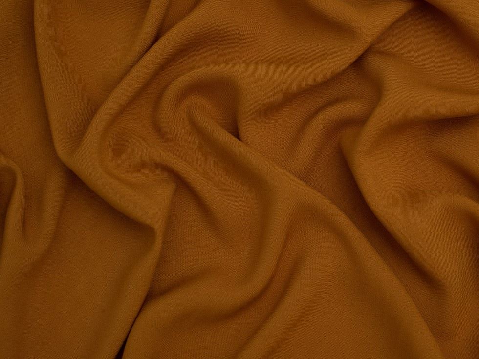 Minerva Core Range Chestnut Viscose Challis Fabric