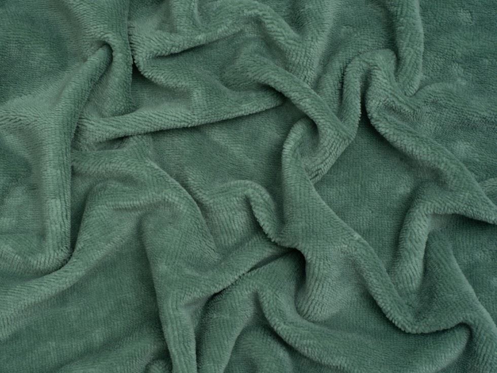 Minerva Core Range Bamboo Cotton Velvet Towelling Fabric Mint Green