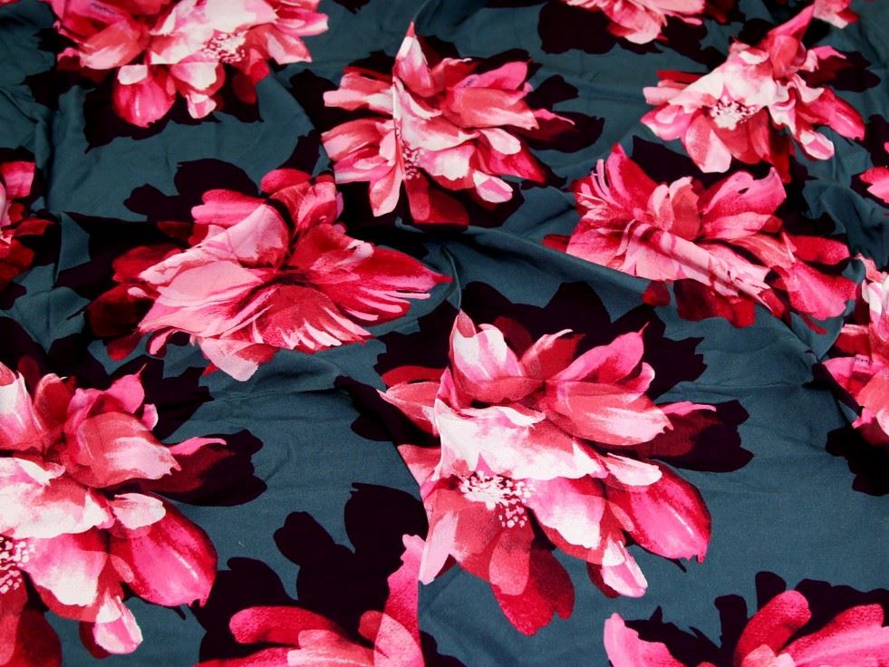 John Kaldor Pink Fernando Viscose Challis Fabric