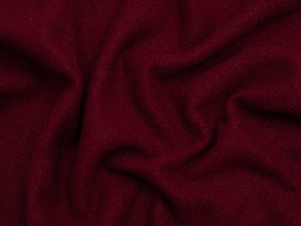 Minerva Core Range Wine 100% Pure Boiled Wool Coating Fabric