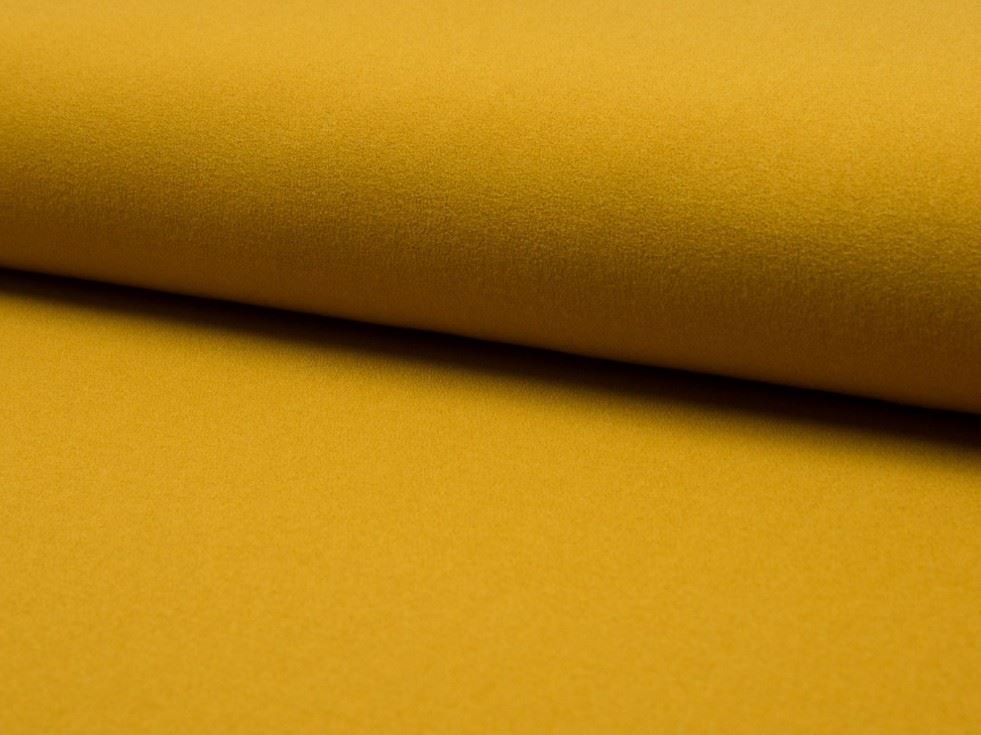 Ochre Deadstock Stretch Woven Crepe Fabric