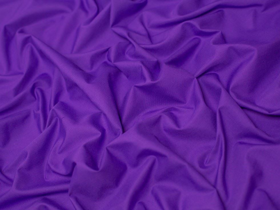 Minerva Core Range Purple Plain Polycotton Fabric