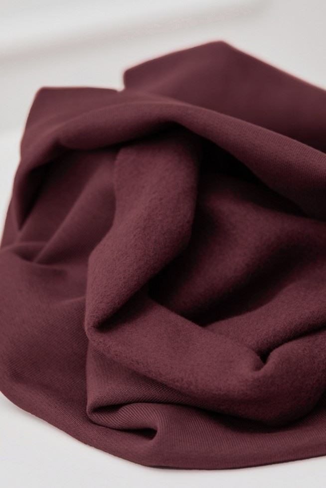 Mind The Maker Grape Organic Fleece Back Sweatshirt Stretch Knit Fabric